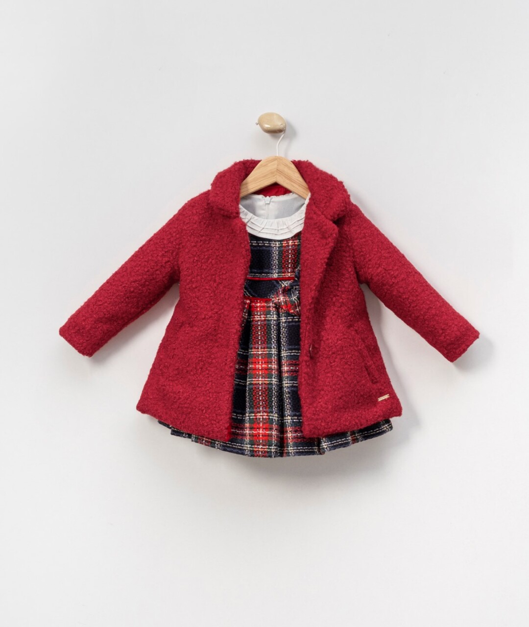 Kız Çocuk Elbise 1-5 Yaş 4099 Kırmızı - 1