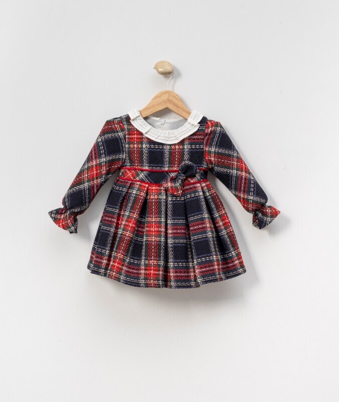 Kız Çocuk Elbise 1-5 Yaş 4099 Kırmızı - 2