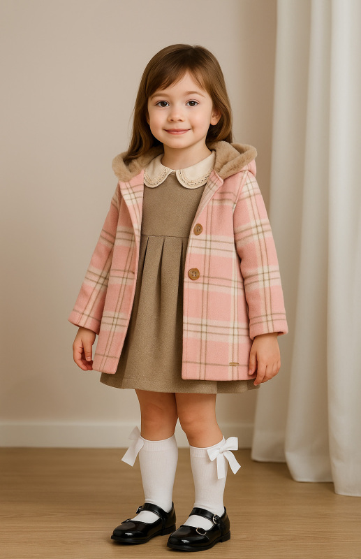 Kız Çocuk Elbise 1-5 Yaş 4136 Pembe - 7