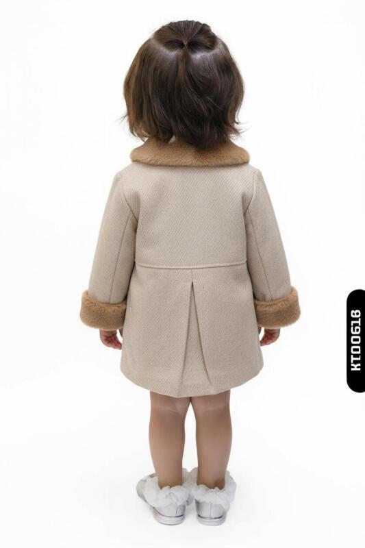 Kız Çocuk Elbise 1-5 Yaş 4132 Bej - 2