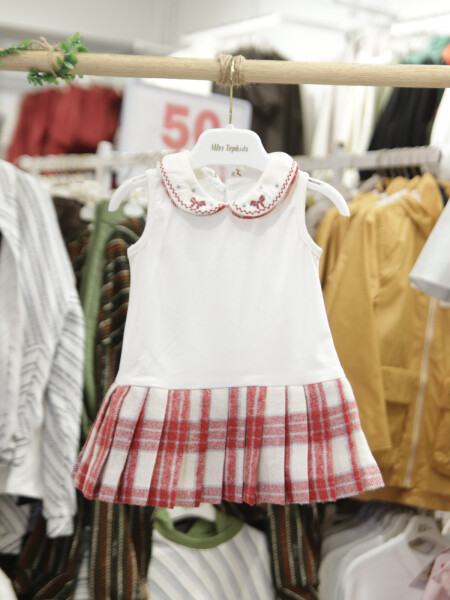 Kız Çocuk Elbise 6-36 Ay 4002 Kırmızı - 6