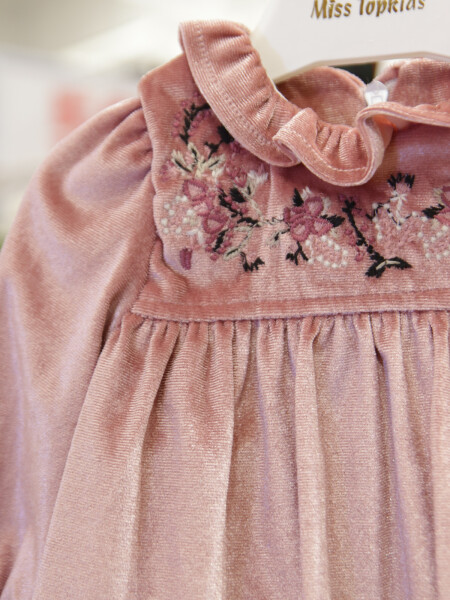 Kız Çocuk Elbise 3-12 Yaş 4054 Gül Kurusu - 4