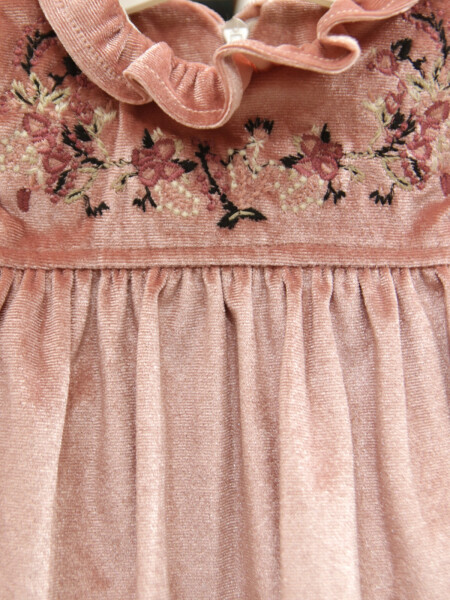 Kız Çocuk Elbise 3-12 Yaş 4054 Gül Kurusu - 5
