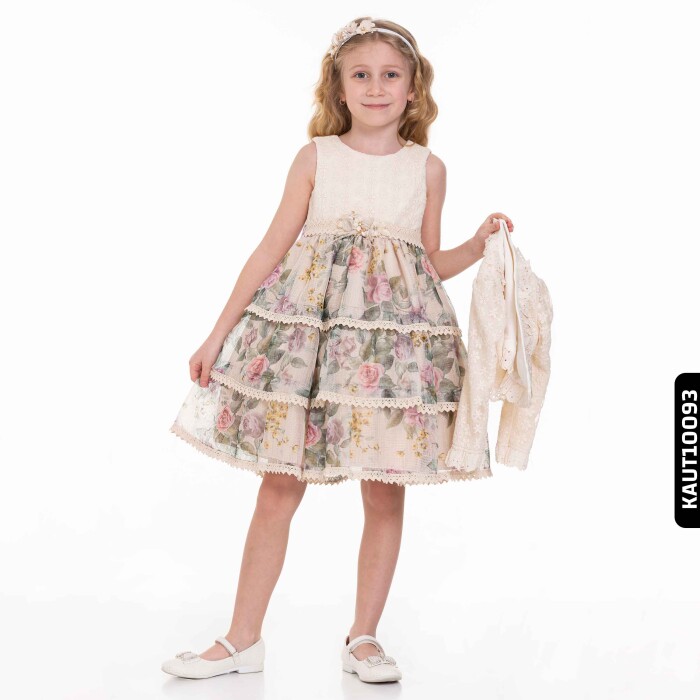 Kız Alt Üst Takım 2-6 Yaş 7625 Kaut10093 Ekru - 3