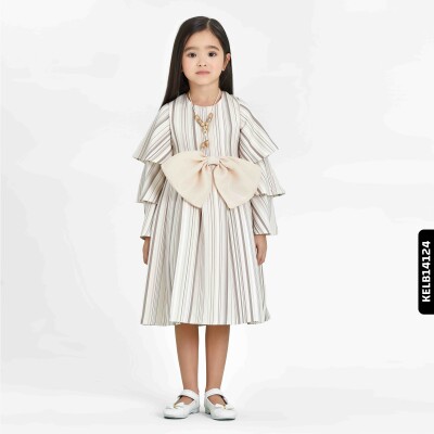 Kız Elbise 4-12 Yaş 6417 Kelb14124 Ekru - xo kids
