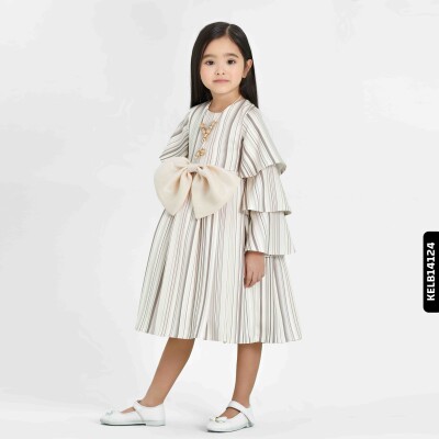 Kız Elbise 4-12 Yaş 6417 Kelb14124 Ekru - 2