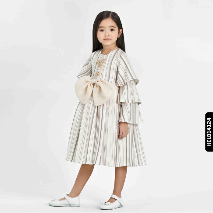 Kız Elbise 4-12 Yaş 6417 Kelb14124 Ekru - 2