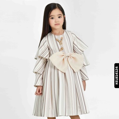 Kız Elbise 4-12 Yaş 6417 Kelb14124 Ekru - 3