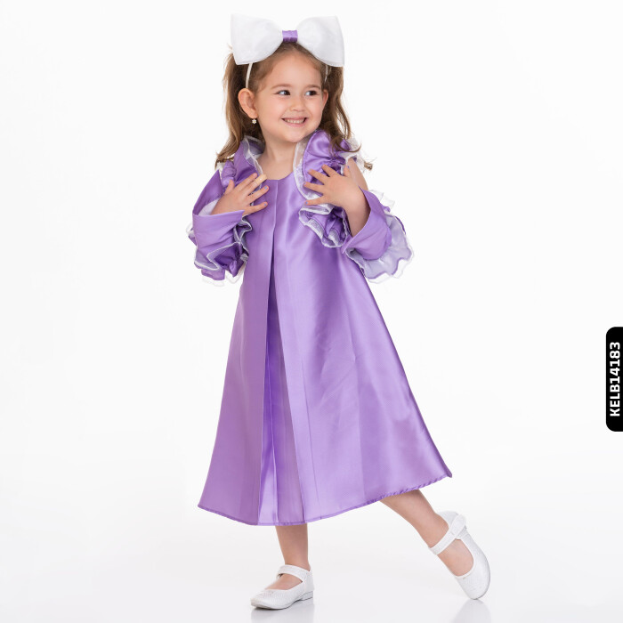 Kız Elbise 2-10 Yaş 6338 Kelb14183 Mor - 3
