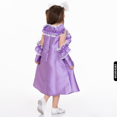 Kız Elbise 2-10 Yaş 6338 Kelb14183 Mor - 4