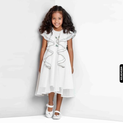 Kız Elbise 1-5 Yaş 6336 Kelb14184 Beyaz - xo kids