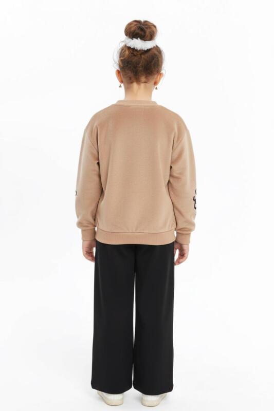 Kız Çocuk Eşofman Takım 4-12 Yaş 1020 Bej - 2