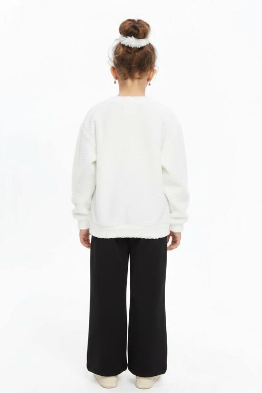 Kız Çocuk Eşofman Takım 4-12 Yaş 1020 Beyaz - 2