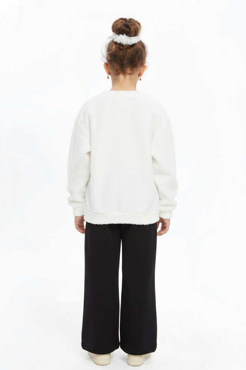 Kız Çocuk Eşofman Takım 4-12 Yaş 1020 Beyaz - 2