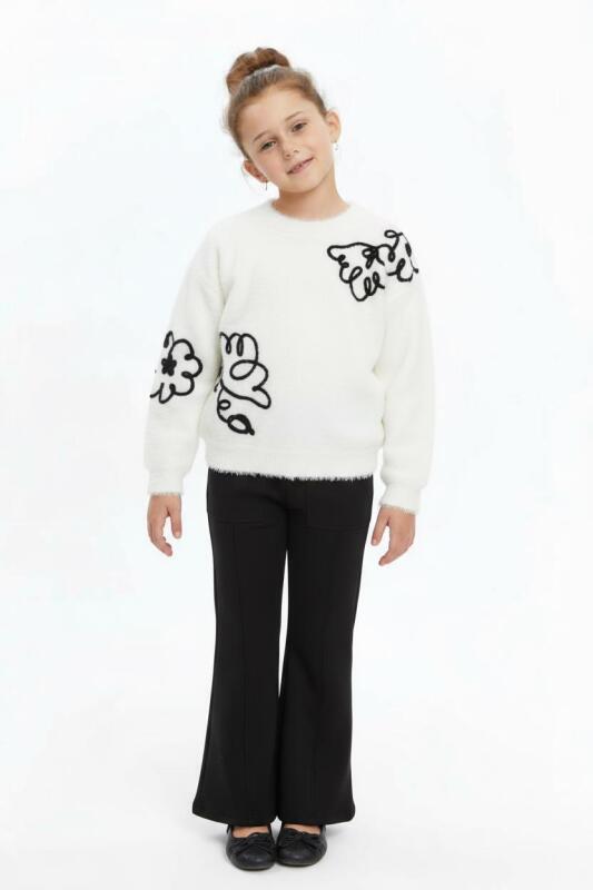 Kız Çocuk Eşofman Takım 4-12 Yaş 1020 Beyaz - 3