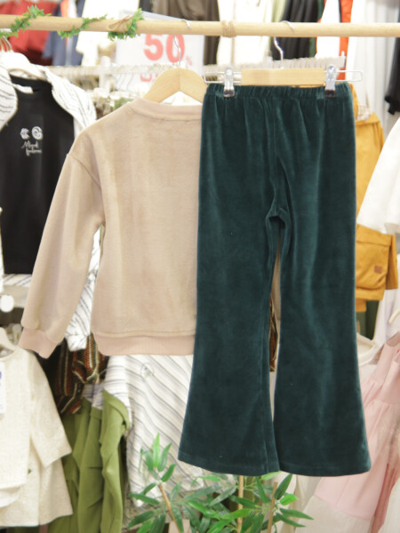 Kız Çocuk Eşofman Takım 6-10 Yaş 1026 Bej - 7