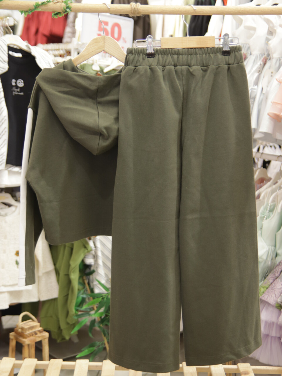 Kız Çocuk Eşofman Takım 10-14 Yaş 36080 Haki - 4