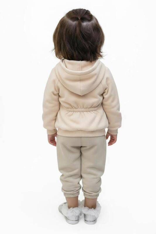 Kız Çocuk Eşofman Takım 1-5 Yaş 7031 Ekru - Haki - 2
