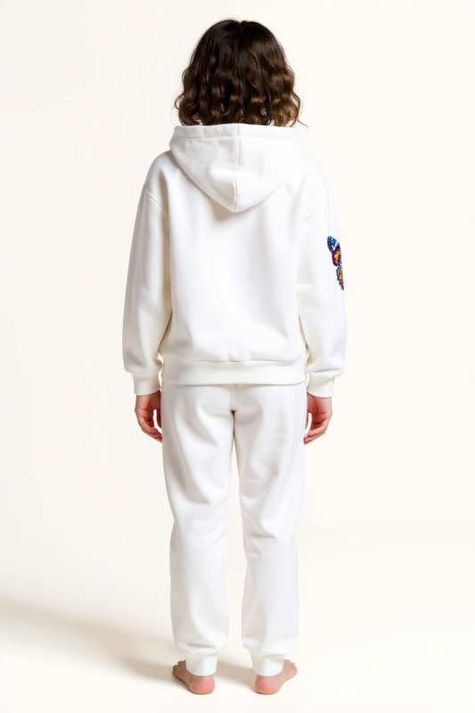 Kız Çocuk Eşofman Takım 10-16 Yaş 7432 Ekru - 2