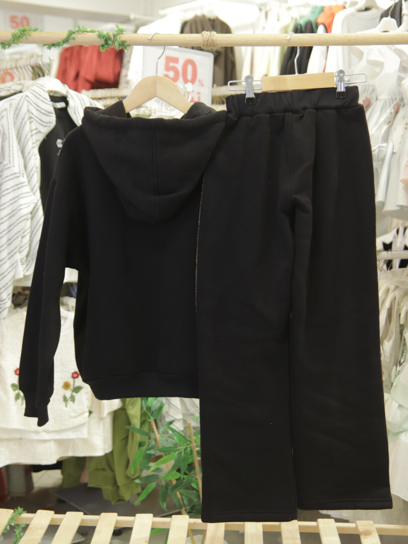 Kız Çocuk Eşofman Takım 10-16 Yaş 7432 Siyah - 5