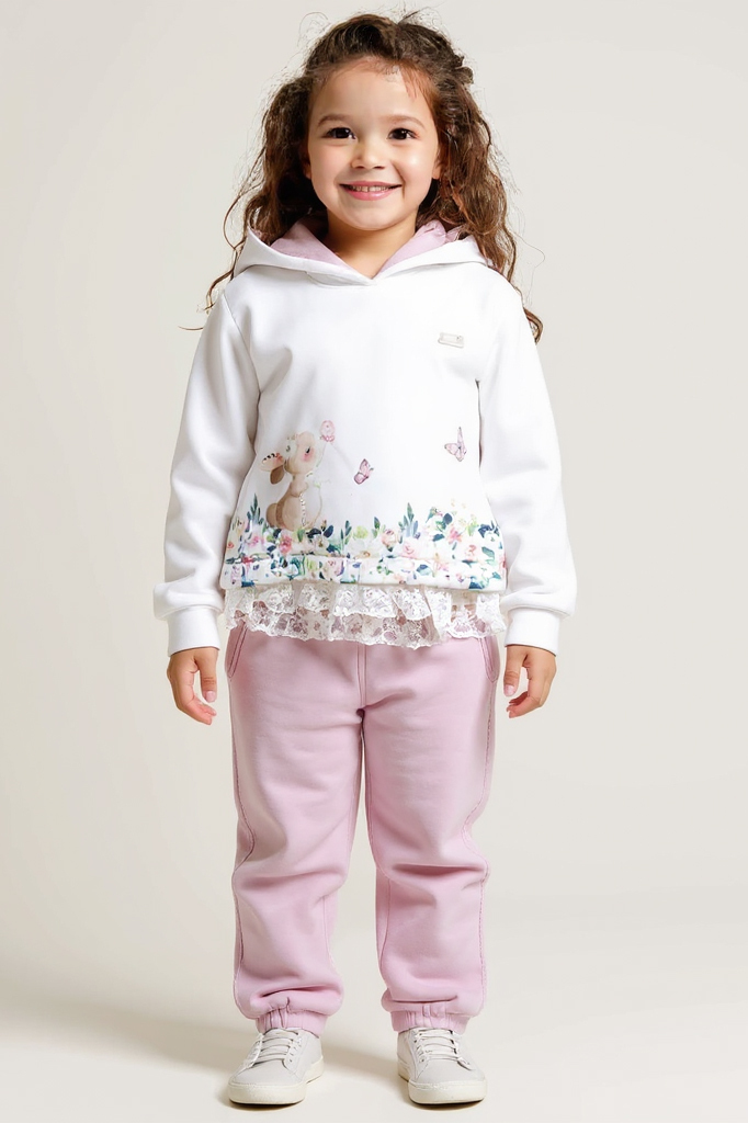 Kız Çocuk Eşofman Takım 6-36 Ay 7019 Pembe - 2