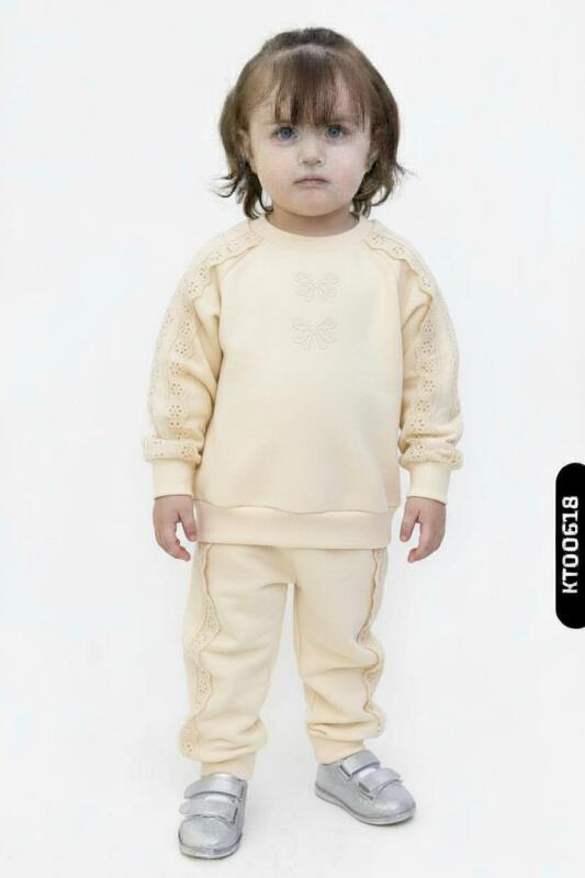 Kız Çocuk Eşofman Takım 6-36 Ay 7028 Bej - GRATA