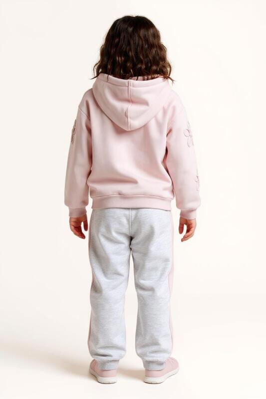 Kız Çocuk Eşofman Takım 4-8 Yaş 7223 Pembe - 2