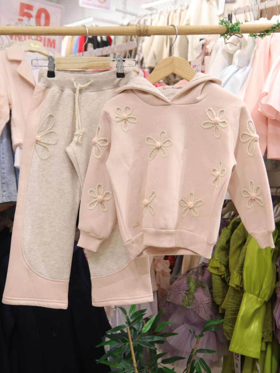 Kız Çocuk Eşofman Takım 4-8 Yaş 7223 Pembe - 6