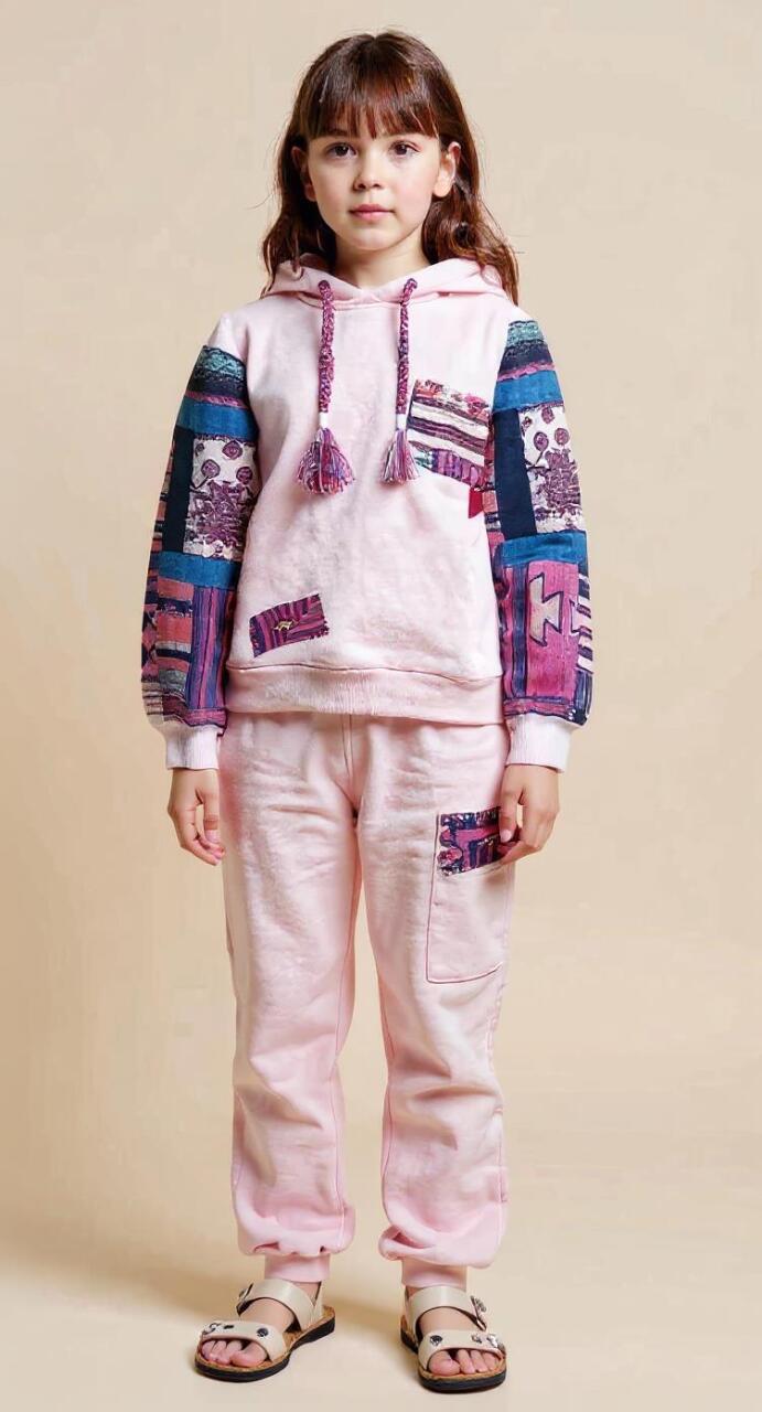 Kız Çocuk Eşofman Takım 10-16 Yaş 7427 Pembe - 1