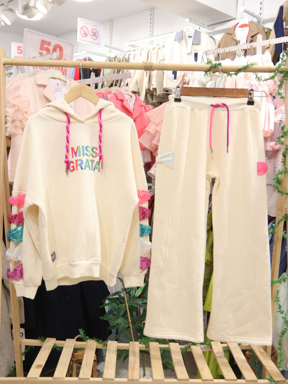 Kız Çocuk Eşofman Takım 10-16 Yaş 7431 Ekru - 5