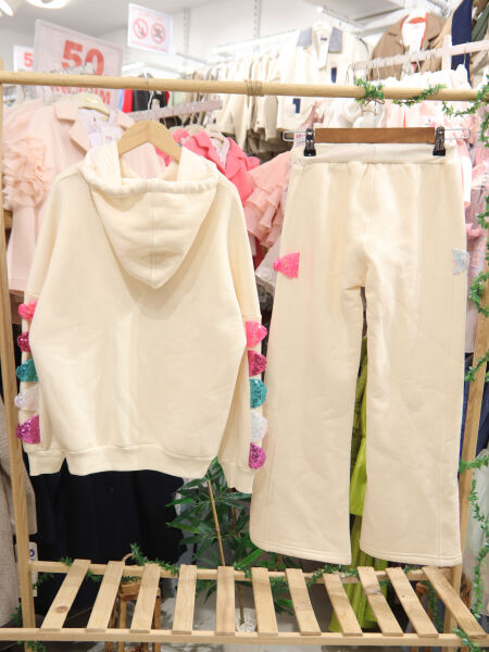 Kız Çocuk Eşofman Takım 10-16 Yaş 7431 Ekru - 6