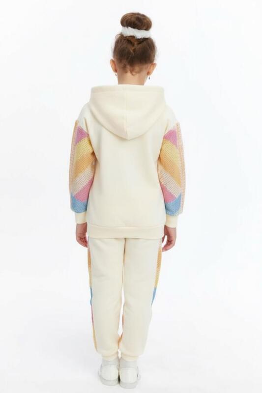 Kız Çocuk Eşofman Takım 4-8 Yaş 7230 Ekru - 2