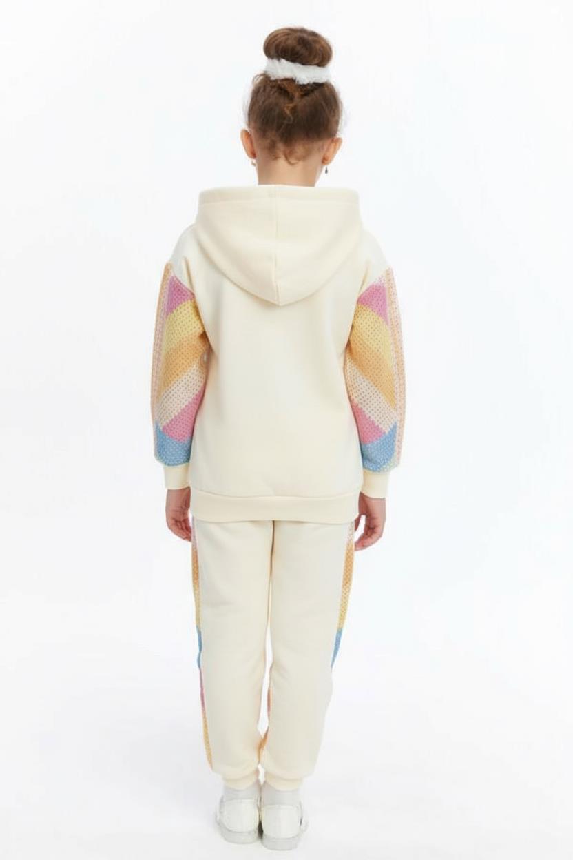 Kız Çocuk Eşofman Takım 4-8 Yaş 7230 Ekru - 2