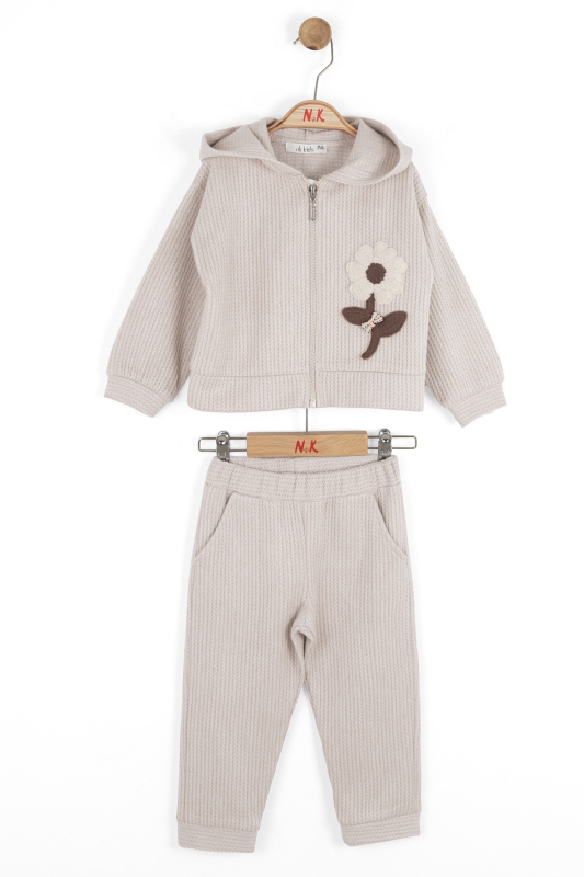 Kız Çocuk Eşofman Takım 1-4 Yaş 19600 Vizon - NK KİDS