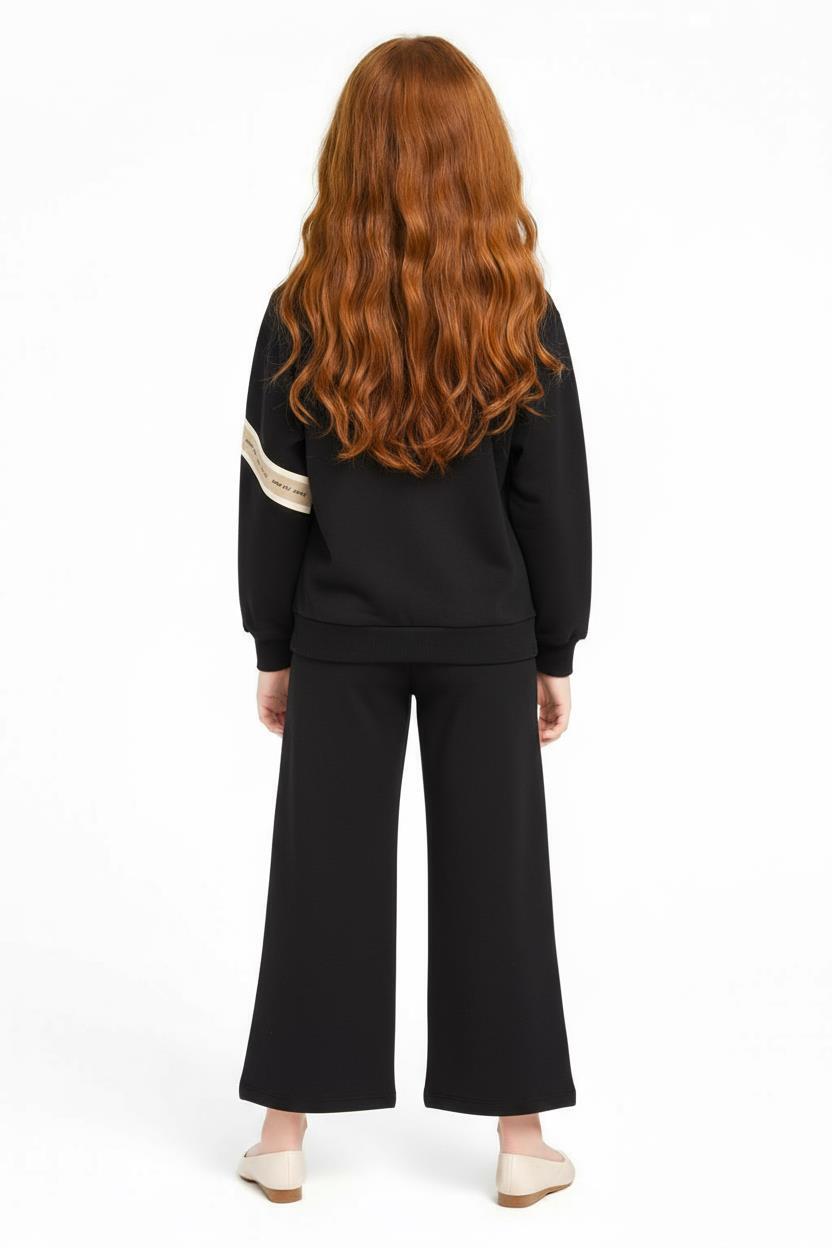 Kız Çocuk Eşofman Takım 8-14 Yaş 19308 Siyah - 2