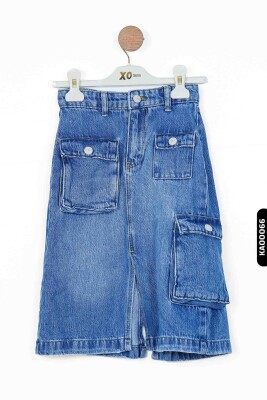 Kız Çocuk Etek 5-14 Yaş 2450 Mavi - 2