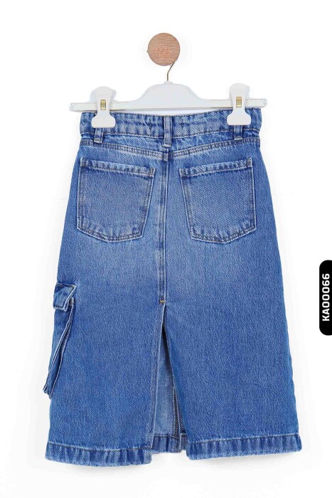 Kız Çocuk Etek 5-14 Yaş 2450 Mavi - 3