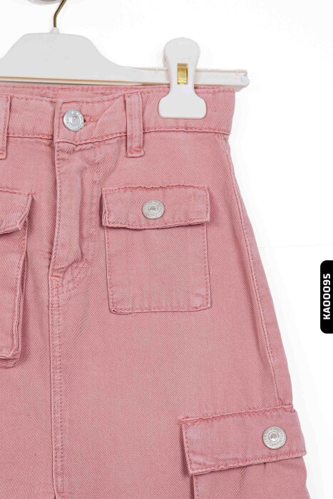 Kız Çocuk Etek 5-14 Yaş 2474 Gül Kurusu - 5