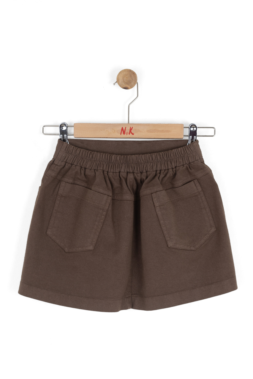 Kız Çocuk Etek 4-8 Yaş 59511 Kahverengi - 2