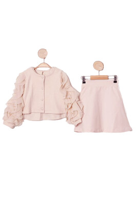 Kiz Çocuk Etek Takmı 5-8 Yaş 51029 Pudra - 2