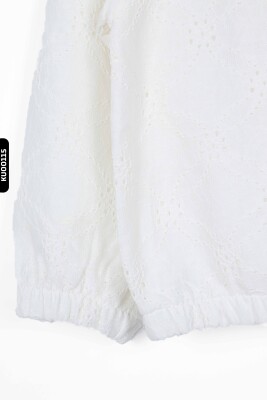 Kız Çocuk Gömlek 5-14 Yaş 35824 Beyaz - 3