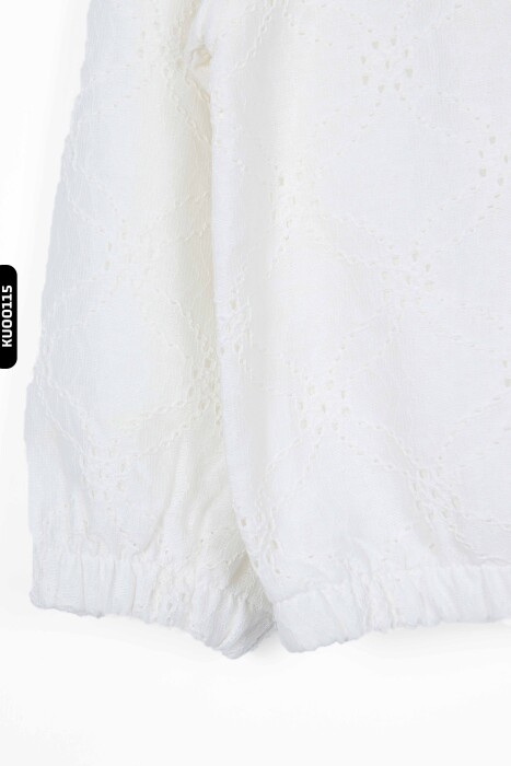 Kız Çocuk Gömlek 5-14 Yaş 35824 Beyaz - 3