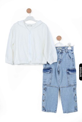 Kız Çocuk Gömlek 5-14 Yaş 35824 Beyaz - 5