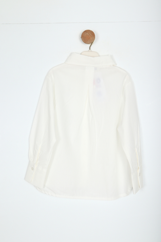 Kız Çocuk Gömlek 5-9 Yaş 36023 Beyaz - 3