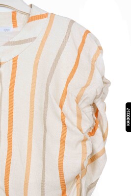 Kız Çocuk Gömlek 8-14 Yaş 36347 Ekru - 6