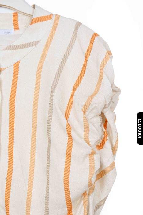 Kız Çocuk Gömlek 8-14 Yaş 36347 Ekru - 6