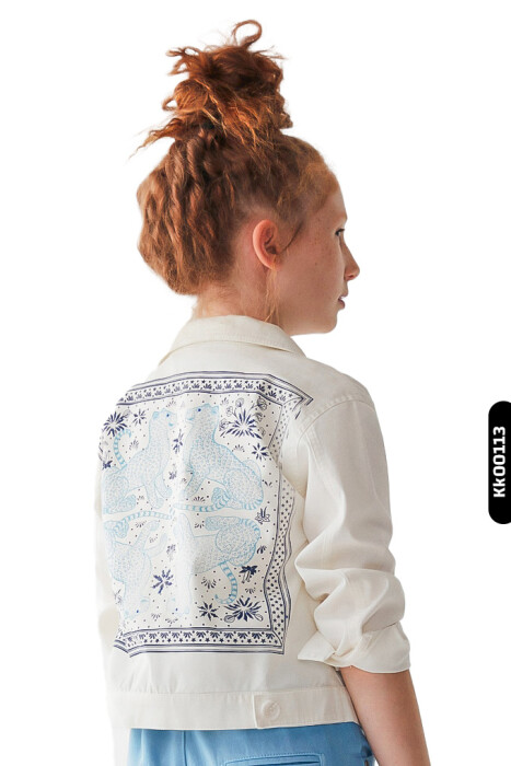 Kız Çocuk Gömlek 8-14 Yaş 36314 Ekru - 2