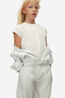 Kız Çocuk Gömlek 8-14 Yaş 38301 Mint - 4