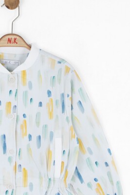 Kız Çocuk Gömlek 4-8 Yaş 38543 Ekru - Mint - 2