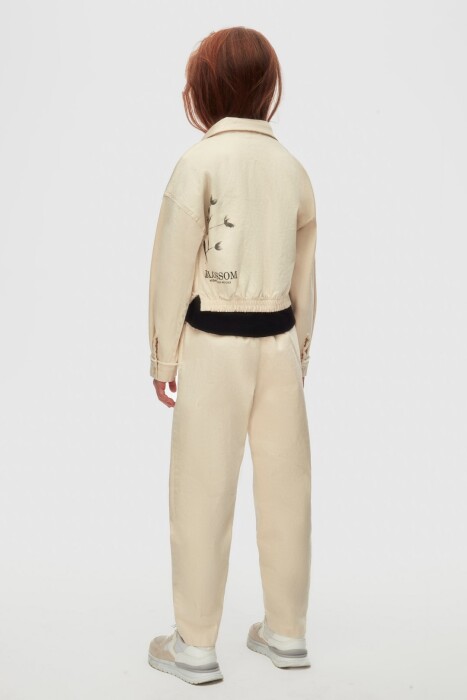 Kız Çocuk Gömlek 8-14 Yaş 38408 Krem - 4